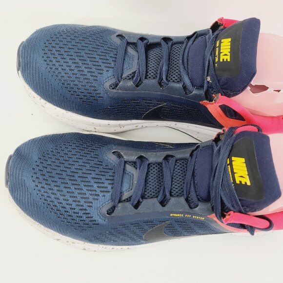 Nike Men's Navy Crimson Red Air Zoom Structure 24 Athletic Running Shoes Size 10 - Picture 3 of 7